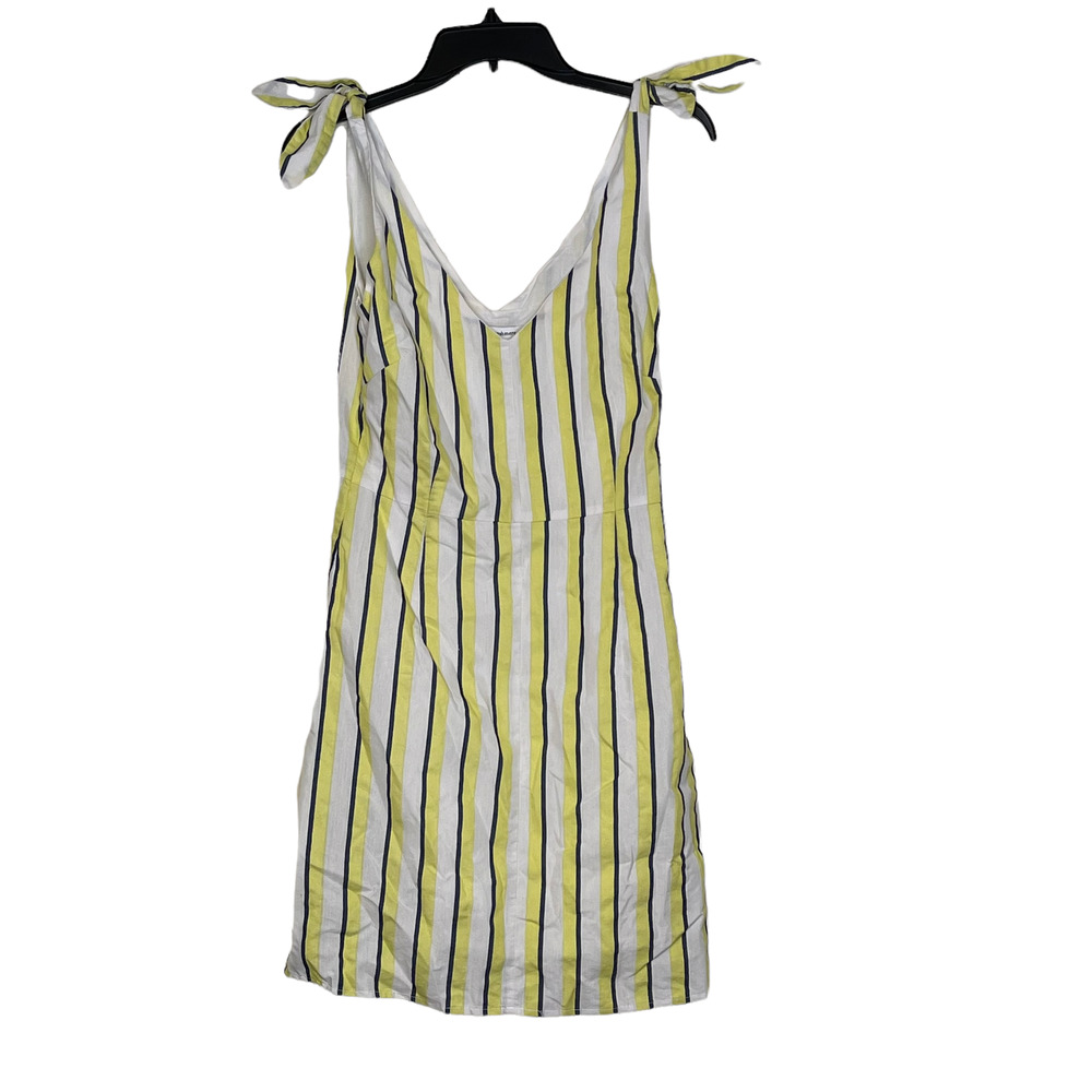 Cupcakes & Cashmere Womens Sun Dress Size 2 Yellow Blue White Striped Lined‎